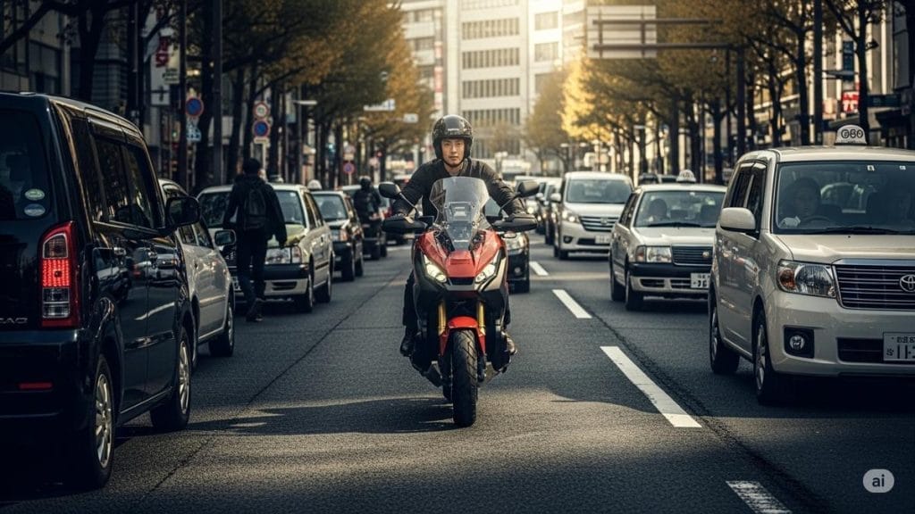 車体が大きくすり抜けは困難か
