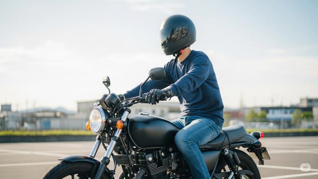 バイク教習は夏でも長袖が必須