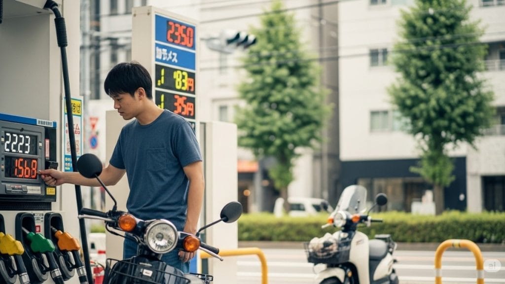 原付バイクのガソリン代はいくらですか？