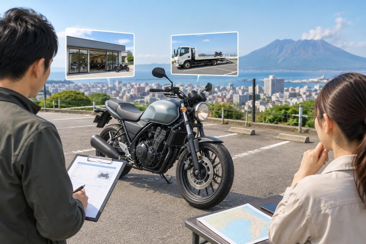 鹿児島のバイク買取ガイド|持ち込み・出張査定の選び方と確認ポイント