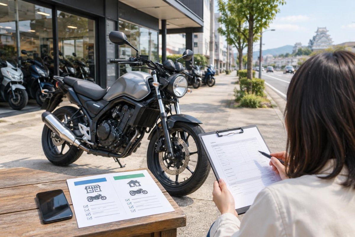 姫路のバイク買取ガイド|持ち込み・出張査定の選び方を解説